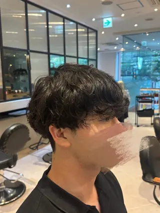 パーマ メンズ メンズ特化/ 透明感カラー/りなのヘアスタイル