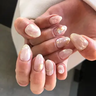 ロング カラー ヘアアレンジ キッズ ネイル マツエク・マツパ 福田 加奈のネイルデザイン