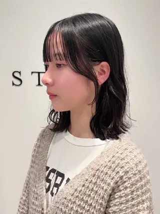 ミディアム カラー パーマ スタイル 相模大野のヘアスタイル