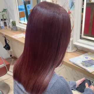 セミロング カラー 横浜パーマ🌐 暖色カラー🍒もえかのヘアスタイル