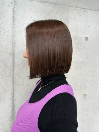 ショート カラー ヘアアレンジ ボブ艶モテカラー🫧 カリンのヘアスタイル