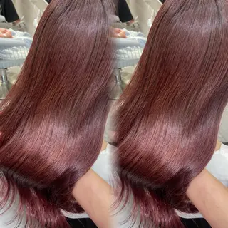 セミロング カラー 新宿/韓国ヘア 中明度カラー/かやのヘアスタイル