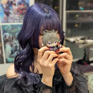 カラー ロング 推しカラー🦉にじさ んじカラー🌈🕒✨のヘアスタイル