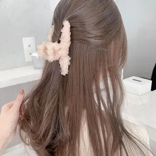 ロング カラー 透明感カラー ふうか　渋谷のヘアスタイル