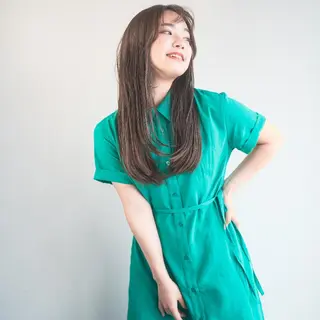 セミロング カラー 津田 祐輔のヘアスタイル