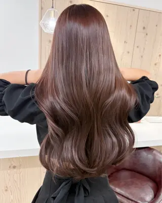 セミロング カラー 新宿/韓国ヘア/ 髪質改善ストレートのヘアスタイル