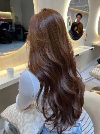 カラー ❤️ブリーチなし💚 ダブルカラー平野実花のヘアスタイル