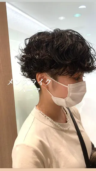 ショート パーマ 似合わせカラー/艶 髪質改善/ヨシザキのヘアスタイル