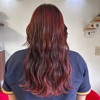 ロング カラー ハッピーベリー所属・島村 優花のヘアスタイル