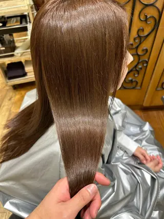 ロング カラー パーマ 新宿✨顔周りカット 韓国ヘア/坂本亜裟海のヘアスタイル