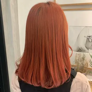 ミディアム カラー ヘアアレンジ 《暖色/韓国hair 》🇰🇷桑原ユキネのヘアスタイル