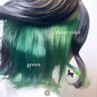 ミディアム カラー こすが あかり/ 縮毛矯正のヘアスタイル