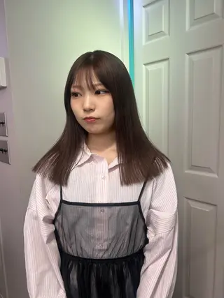 セミロング モデル募集中🥚福岡 kii anju🐄のヘアスタイル