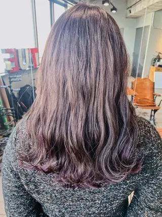 セミロング カラー パーマ 代表 中島貴志のヘアスタイル