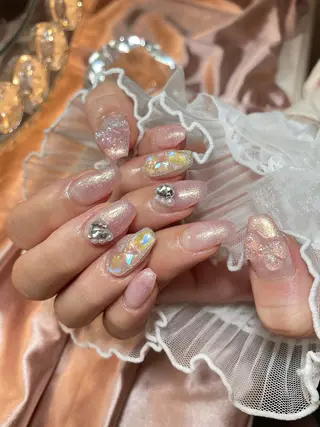 ネイル 23時まで❤︎韓国、 ワンホンネイルのネイルデザイン