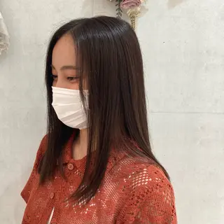 ミディアム 透明感ワンカラー 🎀髪質改善/AOのヘアスタイル