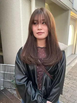 ロング カラー カットモデル/ ハイトーン/ゆうあのヘアスタイル