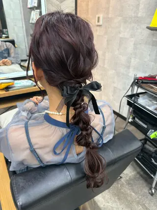 セミロング ヘアアレンジ SHANTi 飯塚 ヘアセット/髪質改善のヘアスタイル