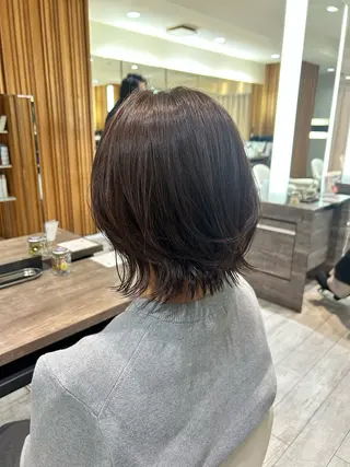 ミディアム カラー 片瀬 結のヘアスタイル