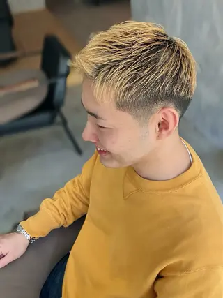 ショート カラー メンズ 🟦西荻窪メンズ特化 美容師🟦Yu-Jiのヘアスタイル