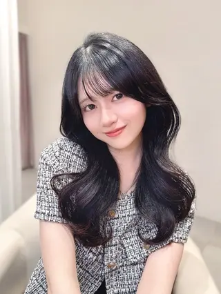 ロング カラー 韓国ヘア/レイヤー/ 顔まわり/りょーとのヘアスタイル