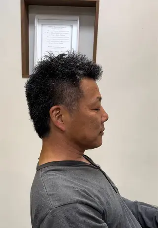 メンズ amiehairroom所属・むらたナチュラルパー マ🌀透明感カラーのヘアスタイル