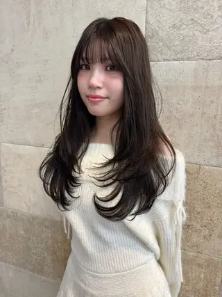 ロング 佐々木 花音のヘアスタイル
