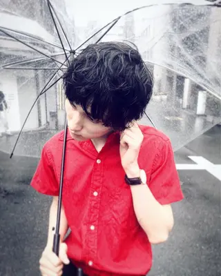 ショート パーマ ヘアアレンジ メンズ As hair所属・柔らか垢抜けｶﾗｰと ｶｯﾄ🫧ASUKAのヘアスタイル