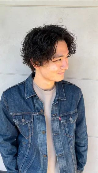 ショート パーマ メンズ メンズヘア特化 崎田 成人のヘアスタイル