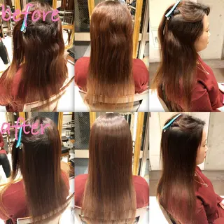 ロング パーマ ブリーチ縮毛矯正/ デサキ ショウヘイのヘアスタイル