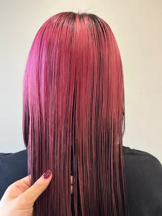 ミディアム カラー レイヤーカット/カラ ー/U24/河野凜のヘアスタイル