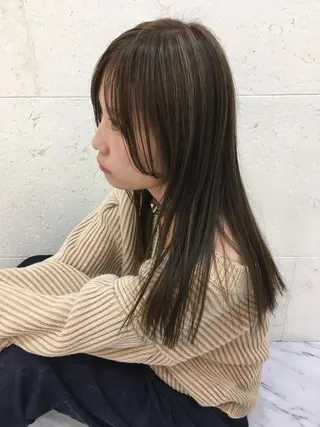 ロング カラー 斉藤 貴也のヘアスタイル