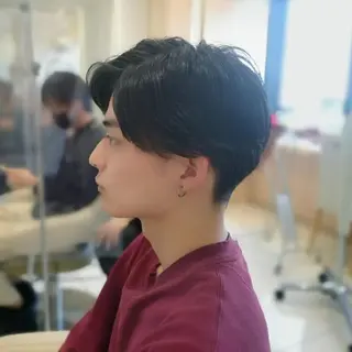 メンズ パーマ 渡辺 愛枝/艶カラー🩵のヘアスタイル