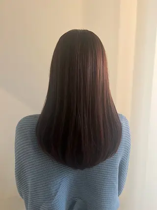 セミロング カラー 工藤 梨花のヘアスタイル