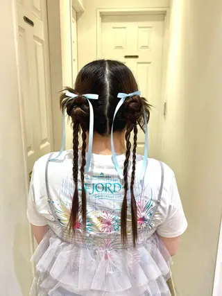 ヘアアレンジ ハイトーンカラー/ 長さだし🐇きょうかのヘアスタイル