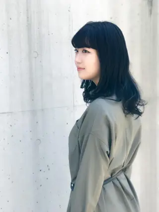 ミディアム 代表　清水稔也 オージュアソムリエのヘアスタイル