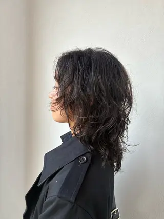 ミディアム パーマ 清水 美香のヘアスタイル