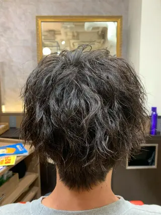 ミディアム パーマ メンズ mod's hair men所属・モッズヘアメン 我喜屋秀人のヘアスタイル