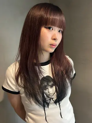 ロング カット　パーマ ／シオンのヘアスタイル