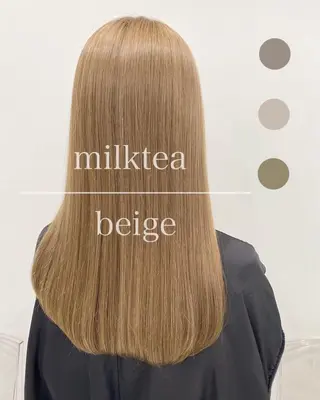 セミロング カラー 🩵ハイトーン 美咲🩵のヘアスタイル