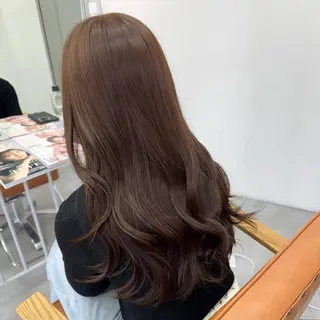 セミロング カラー ヘアアレンジ ブリーチなしカラー /ベージュ/安形翔のヘアスタイル