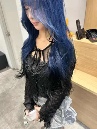 ロング カラー salowin梅田茶屋町suite所属・ハイトーンヘア/ 島崎　タクミのヘアスタイル