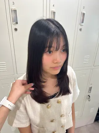 セミロング 🎀FACE。暖色 カラー/カスミ🤍のヘアスタイル