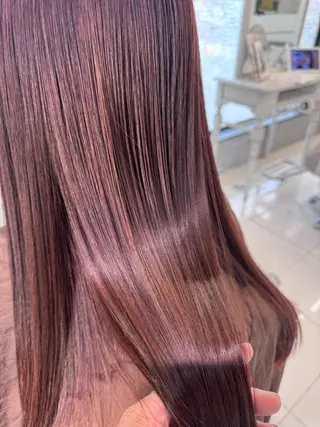 ロング 髪質改善ストレート、 カラー清野雄大のヘアスタイル