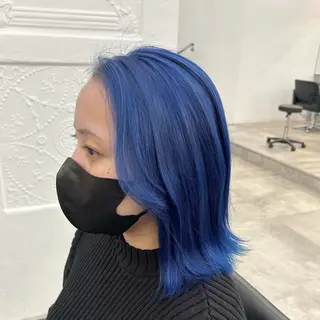 ミディアム カラー レイヤー/ボブ/透明 感カラー/nayuのヘアスタイル