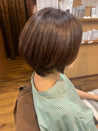 ショート カラー パーマ Lamie所属・大人女子&髪改善専門 Nobuフリーランスのヘアスタイル