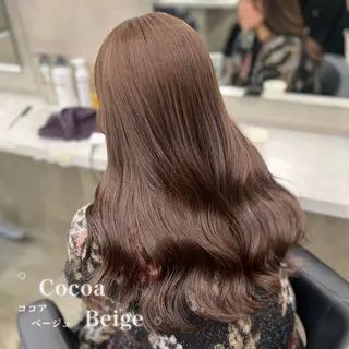 ロング カラー 韓国風艶髪🎀 暖色カラー🤍のヘアスタイル