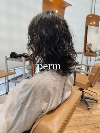 ミディアム パーマ マツゴウ　カズヤ/金 沢文庫／パーマのヘアスタイル