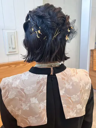 ミディアム カラー パーマ ヘアアレンジ ITbyALBUM 下北沢店のヘアスタイル