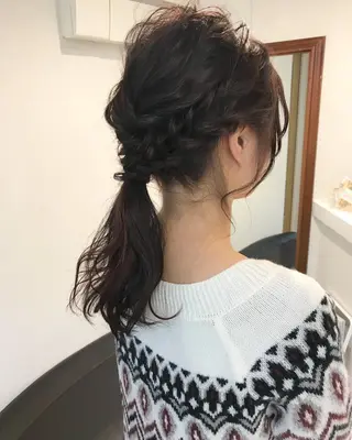 ロング カラー Click所属・クニモトハルナ ボブ/柔らかカラーのヘアスタイル